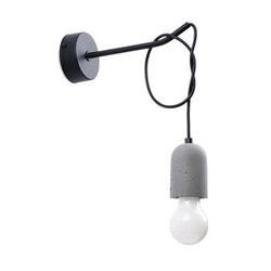 Nástěnné svítidlo NESO SOLLUX LIGHTING šedý betonový minimalistický do obýváku a ložnice