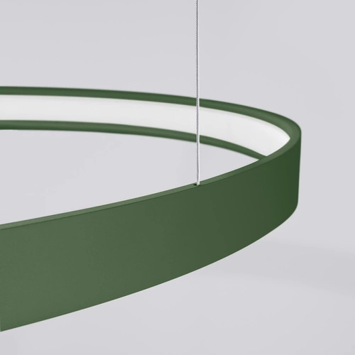 LED lustr RIO 2 moderní zelený olivový nastavitelný do obýváku a jídelny 78 cm