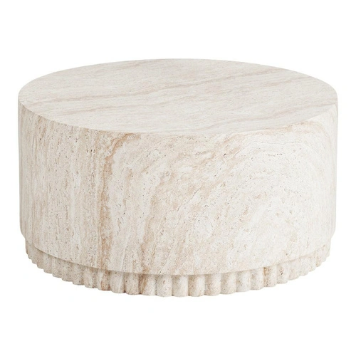 Konferenční stolek Bonn 75 cm kulatý béžový moderní do obýváku