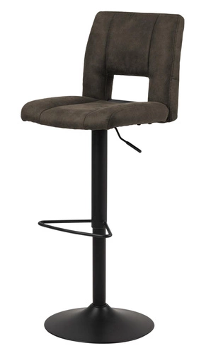 Barová židle s opěrkou Sylvia Actona moderní čalouněná otočná výškově nastavitelná do kuchyně antracitová