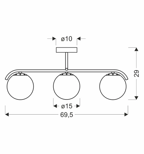 Závěsné svítidlo AMADEO moderní bílé skleněné 3bodové do obýváku a jídelny