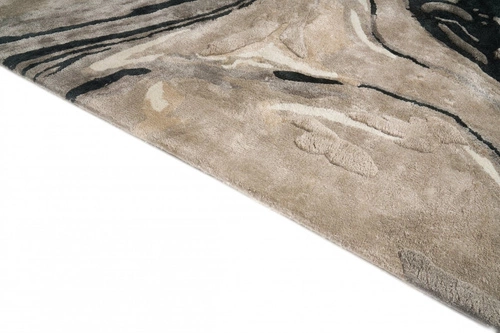 Moderní koberec Blur Black šedý melír 200x300 ručně tkaný do obýváku Carpet Decor