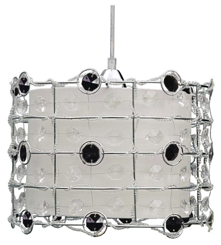 Závěsné svítidlo Seneca 30 černé glamour s krystaly do obýváku a jídelny 30 cm