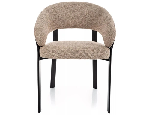 Čalouněná béžová jídelní židle s područkami Goja Intesi