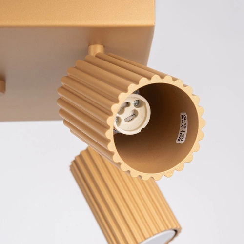 Stropní svítidlo glamour KARBON 4 zlaté s nastavitelným stínidlem do obýváku a ložnice SOLLUX