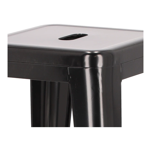 Barová židle Paris 66 cm černá kovová bez opěrky industriální k kuchyňskému ostrůvku inspirovaná Tolix