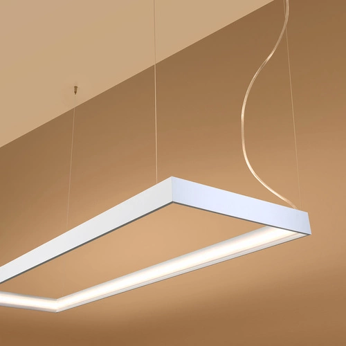 Moderní bílý LED lustr Tuula L do obýváku, loftový kovový 150 cm Thoro