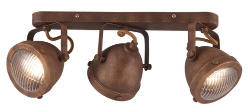 Stropní svítidlo Frodo moderní, nastavitelná 3bodová do obýváku a ložnice rezavá