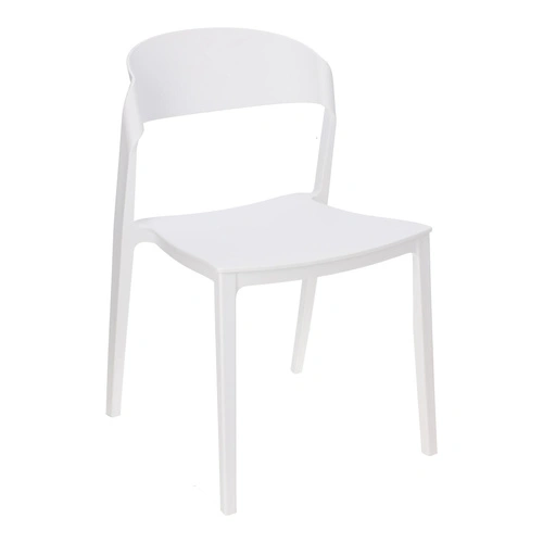 Židle Ribbon Intesi bílá moderní plastová do jídelny a kuchyně