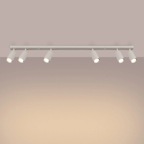 Stropní svítidlo RING 6L moderní béžové ocelové s nastavitelnými stínidly do obýváku