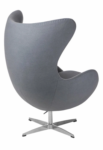 Otočný houpací křeslo ušák Jajo šedý kašmír do obýváku moderní glamour D2.DESIGN