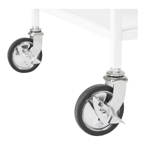 House Nordic Vita kovový barový vozík na kolečkách bílý do kuchyně a obýváku