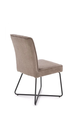 Čalouněná jídelní židle Omara šedá moderní prošívaná na lyžinách Intesi