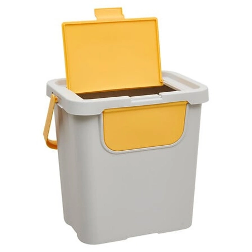 Plastový koš na tříděný odpad 24L žlutý šedý 5five simply smart do kuchyně a koupelny