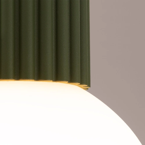 Stropní svítidlo HALO olivově zelené moderní kulaté IP44 do koupelny SOLLUX