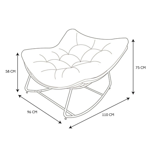 Relaxační křeslo Odin boho na lyžinách krémový beránek do obýváku a ložnice