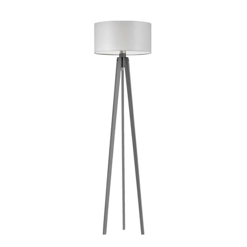 Podlahová lampa Miami stínidlo světle šedé stojan popelavý