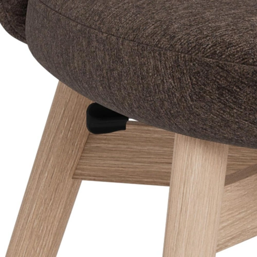 Jídelní čalouněná židle Joy hnědá bělený dub Actona