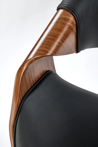 Ergonomická kancelářská židle Nadi černá ořechová otočná s područkami do kanceláře