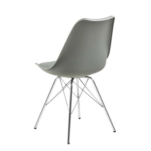 Jídelní židle Eris Actona šedá moderní z plastu a eko kůže snadno čistitelná