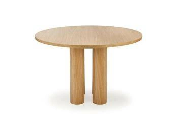 Jídelní kulatý stůl Zilonis 120 cm moderní přírodní dub Intesi skandinávský