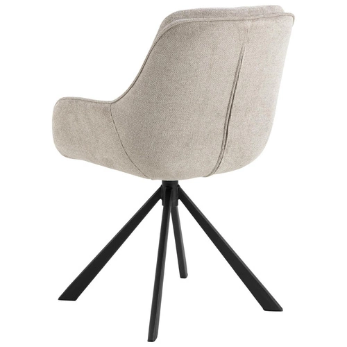 Jídelní židle Carrie Actona čalouněná béžová otočná s područkami moderní