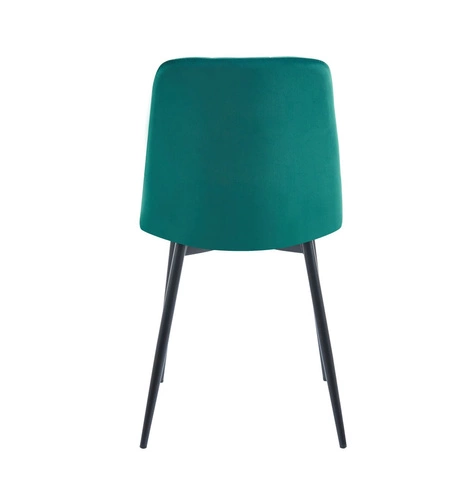 Jídelní židle Caro Velvet zelená čalouněná samet prošívaná moderní Intesi