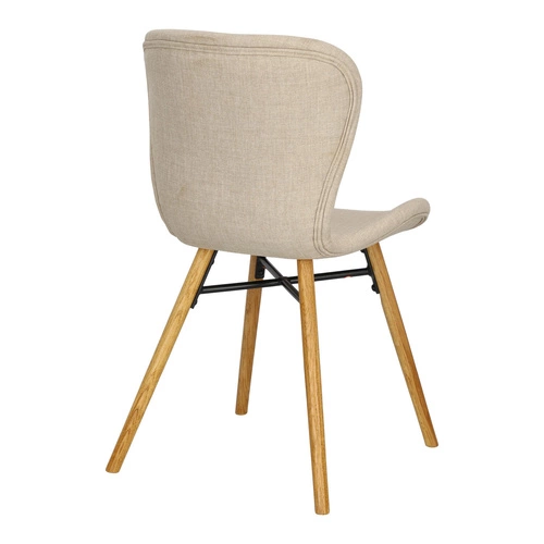 Čalouněná jídelní židle Batilda Actona béžová moderní s dřevěnými nohami