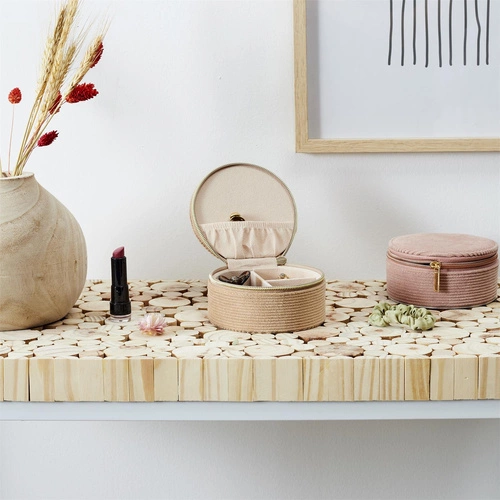 Šperkovnice do zásuvky Velo Intesi manšestrová hnědá s přihrádkami