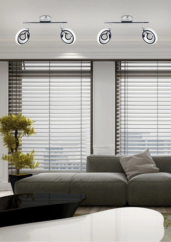 LED stropní svítidlo Celt moderní chromované s nastavitelným osvětlením do obýváku nebo ložnice 40 cm