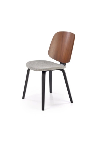 Jídelní židle Mireyla čalouněná moderní dřevěná ořech šedá Intesi