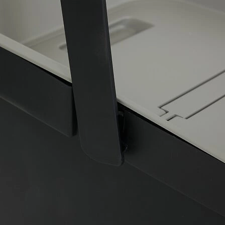 Třídicí odpadkový koš 36L Slow černý šedý plastový do kuchyně a kanceláře 5five