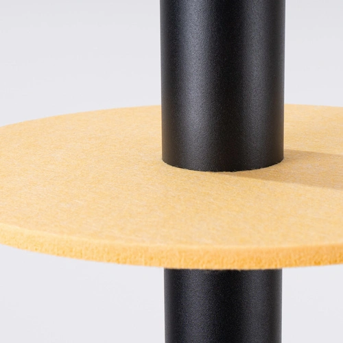 Závěsné svítidlo PELTA 1 moderní černé žluté do obýváku kuchyně nad stůl 30 cm