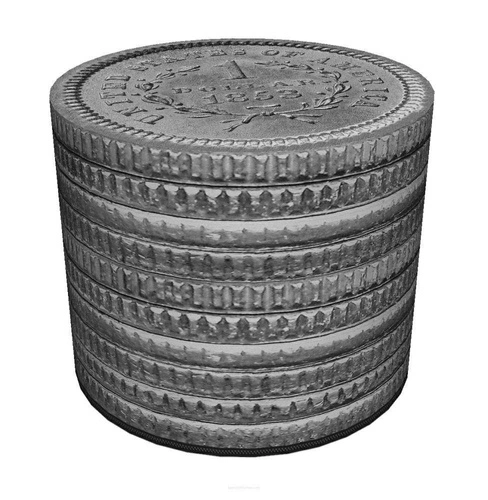 Okrúhlý taburet Jeny Intesi moderní čalouněný do obýváku a ložnice šedý 40 cm