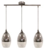 Závěsné svítidlo Celia stříbrné skleněné 3bodové moderní do obýváku a nad stůl
