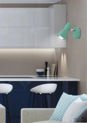 Moderní nástěnné svítidlo Picardo mátové kovové nastavitelné do ložnice a obývacího pokoje CANDELLUX