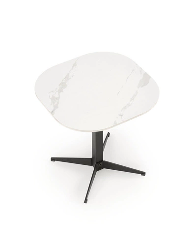 Konferenční stolek Dalita čtvercový bílý mramor 50x50 cm moderní loftový do obýváku Intesi