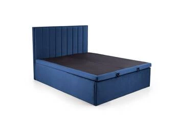 Čalouněná postel Renji 160x200 modrá s úložným prostorem moderní do ložnice