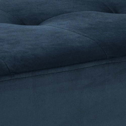 Čalouněná lavice do předsíně Glory VIC námořnická modrá prošívaná sametová glamour 95 cm Actona