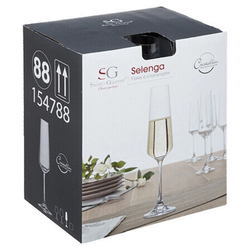 Sada 6 sklenic na šampaňské Selenga 160ml sklo