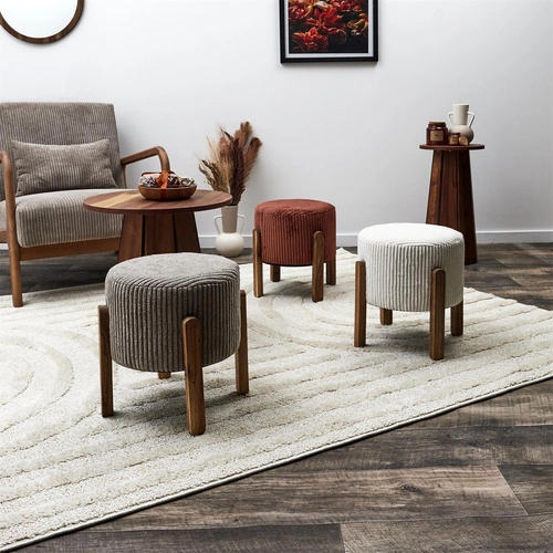 Čalouněná stolička Scott z manšestru terracotta boho do obývacího pokoje