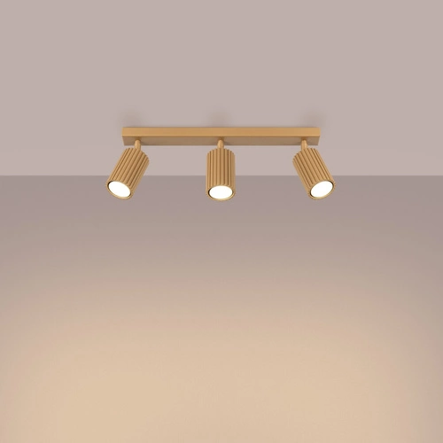 Stropní svítidlo KARBON 3x zlaté glamour s nastavitelným stínidlem do obýváku a ložnice SOLLUX