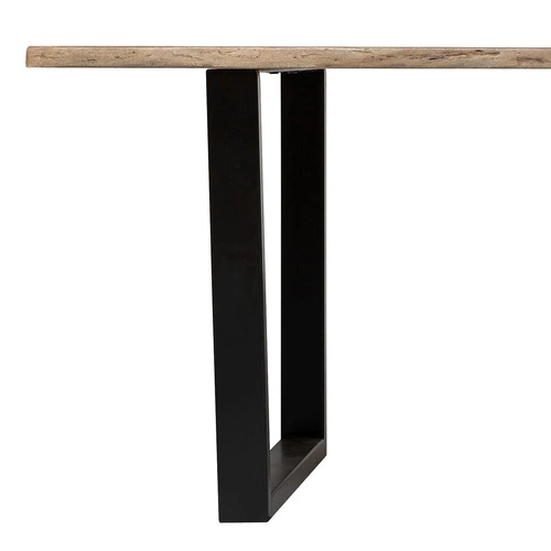 Jídelní loftový stůl Skidal Atmosphera 200 cm akáciové dřevo a černé kovové nohy