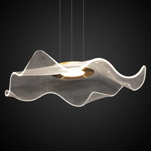 Závěsné svítidlo Velo no.2 zlaté LED moderní do obýváku a jídelny, nastavitelné 50 cm