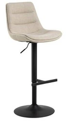 Barová židle Adisa béžová čalouněná s opěrkou otočná do kuchyně a k ostrůvku moderní 65 cm