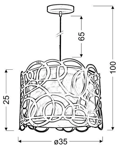 Moderní závěsné svítidlo Imagine 35 bílé nad stůl do obýváku a jídelny 35 cm