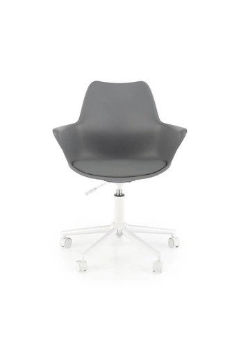 Ergonomická dětská kancelářská židle Lygas šedá, moderní otočná na kolečkách Intesi