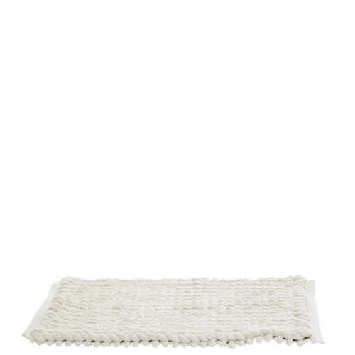Bavlněná koupelnová předložka 5five simply smart bílá pletená 50x75 cm měkká do koupelny