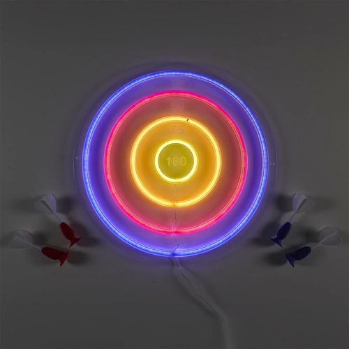 Lampička Terč se šipkami LED barevná