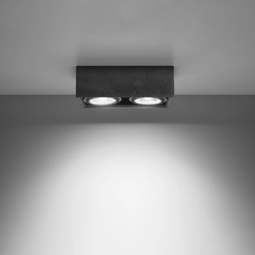 Stropní svítidlo QUATRO 2 šedý beton moderní do obýváku a kuchyně Sollux